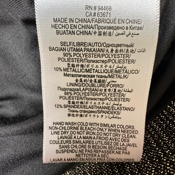 NWOT;BCBG Maxazria Pleated Metallic Evening Gown - Picture 9 of 12